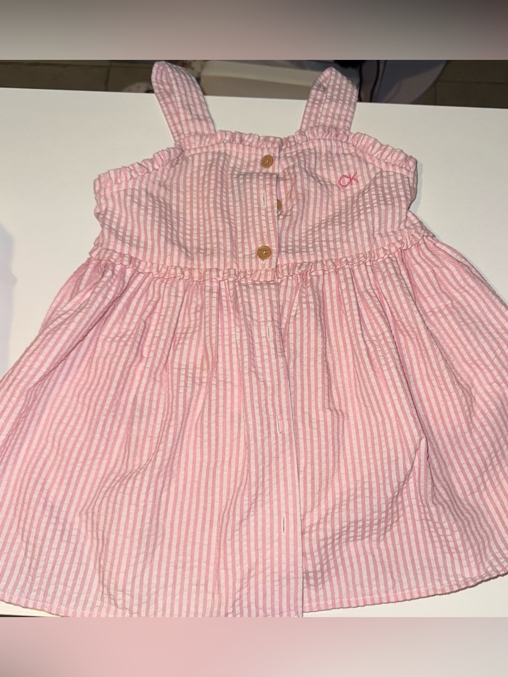 Calvin Klein Jeans Pink Striped Girls Sundress